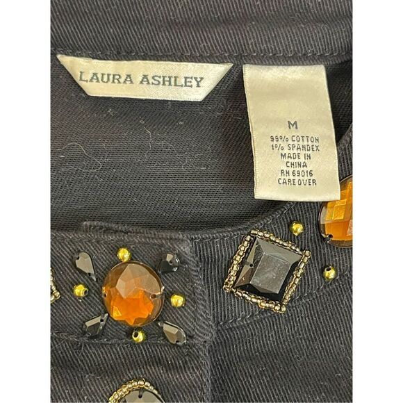 Laura Ashley women’s medium black jean jacket - Picture 5 of 6